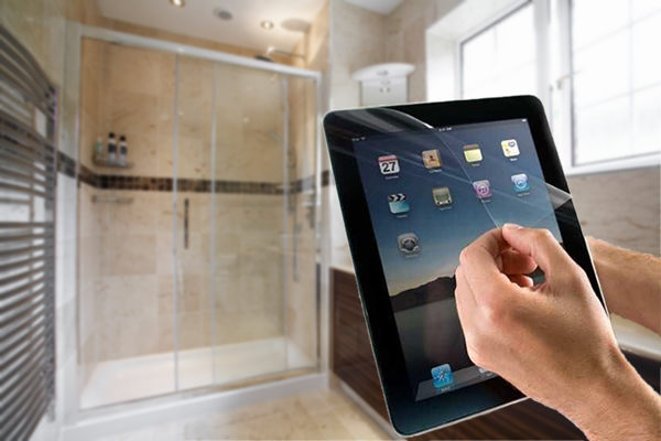 Screenprotector aanbrengen badkamer Screenprotector aanbrengen badkamer