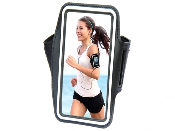 Playing sports and wanting your at hand? This sportband is ideal for when you are exercising! Sportband for the