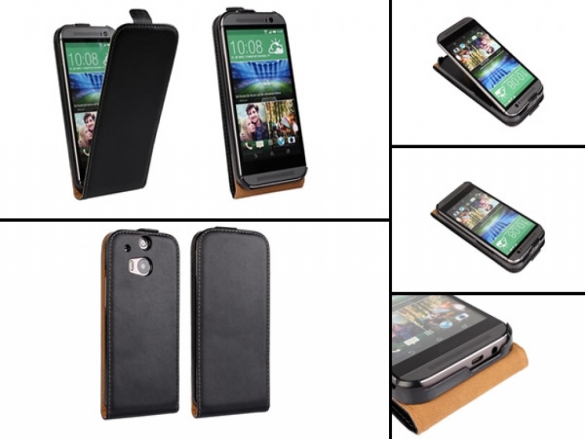 High quality custom-made leather phone case for your HTC One M8 Leather Flip Case for HTC One M8