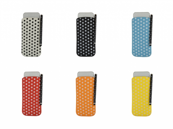 Trendy Polka Dot pouch for . Available in several colours Polka Dot Pouch incl. Stylus for