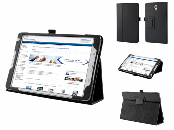 Custom-made Stand Case for your Samsung Galaxy Tab S 8.4. Made from PU leather with built-in stand en sleepfunction Book Case with Stand for Samsung Galaxy Tab S 8.4