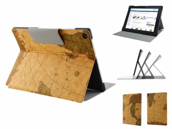 Custom-made Smart Case for your Sony Xperia Z2 Tablet. Cover featuring a retro World map Retro SlimFit Smart Case for Sony Xperia Z2 Tablet