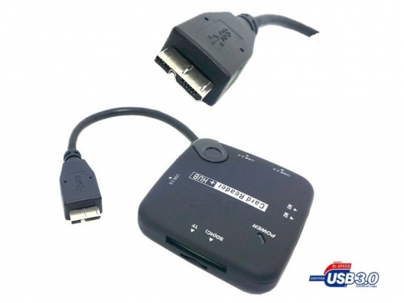With this handy OTG USB 3.0 Hub & Card Reader is now very easy to connect and read USB devices. Order online now at 123BestDeal. Worldwide shipping. OTG USB Hub 3.0 & Card Reader for