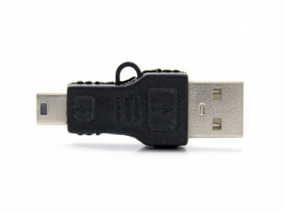 This is a universal multi-functional adapter for your , converting a Male USB A to Male USB Mini (also known as a 5-pin USB connection USB A 2.0 Male to USB Mini Male Adapter for