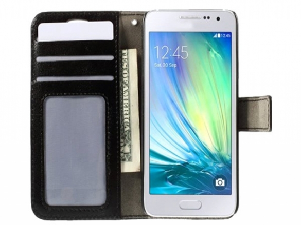 Leather phone cover with built-in stand for your Samsung Galaxy S6. The Wallet Book Case is custom-made. Samsung Galaxy S6 Wallet Case