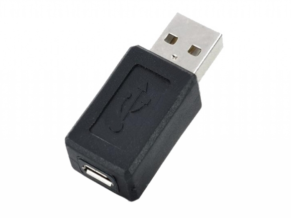 Female Micro-USB B port to standard male USB A USB Adapter
