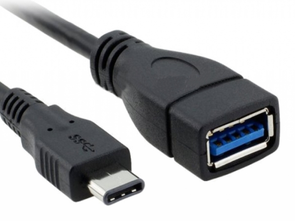 Handig verloopkabeltje voor het aansluiten van normale USB A accessoires op de USB C poort van uw Razer Phone Razer Phone Verloopkabel USB-C naar USB-A