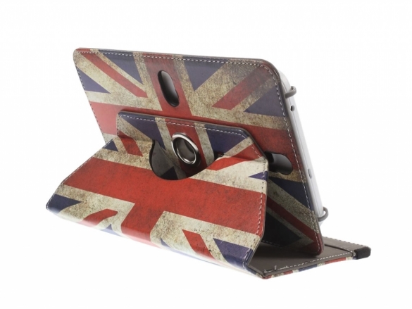Case with 360 degree rotatable Multi-stand and British flag print UK Slim Case