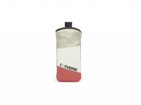 Originele Converse Tricolore Pouch telefoonhoesje passend voor de Universeel Universeel. Universeel Universeel Converse Pouch Tricolore Zilver XL