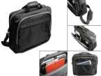 Notebook bag with headphone pass through