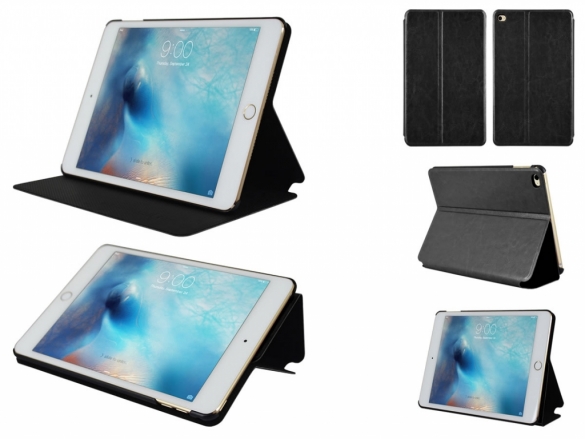Business smart case for your Apple iPad Mini4. Custom-made with Multi-stand, cutouts and sleep function. SlimFit Stand Case iPad Mini 4