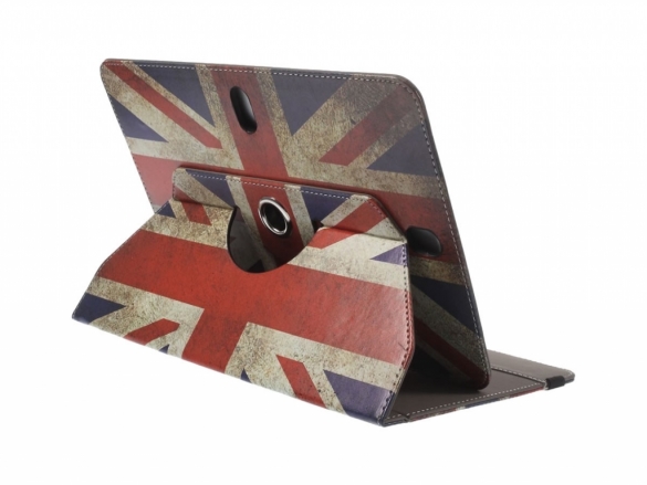 Case with 360 degree rotatable Multi-stand and British flag print UK Slim Case