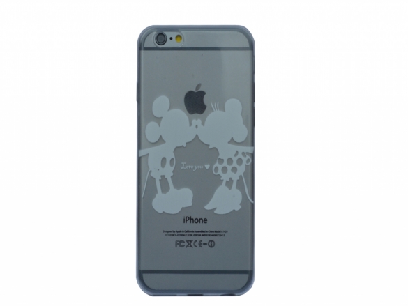 Give your Apple an unique look with this custom-made Mickey & Minnie Mouse softcase Softcase Mickey & Minnie iPhone 4/4S