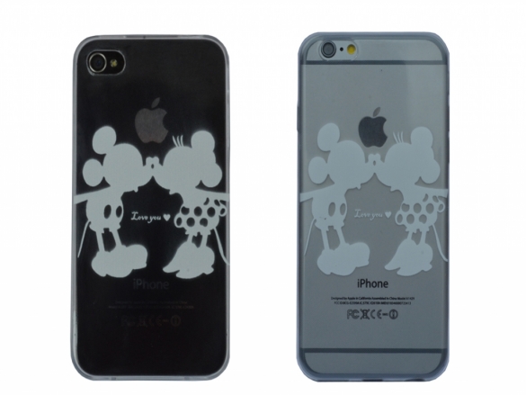 Give your Apple an unique look with this custom-made Mickey & Minnie Mouse softcase Softcase Mickey & Minnie iPhone 4/4S