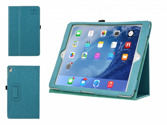 Custom-made case for your . Featuring a practical stand and sleep-/wake mode. Stand Case blue