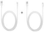 Duo pack Apple origineel Lightning naar USB kabel (1 m) voor Universeel