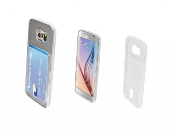 Transparent TPU case with card slot. Custom-made for the TPU Wallet Case
