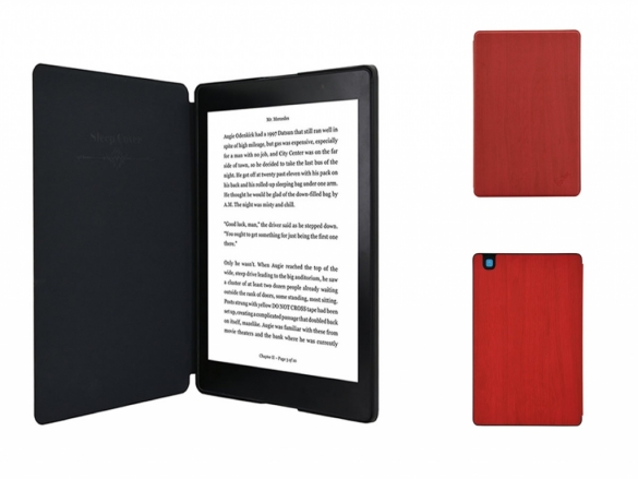 First Class wood-style PU leather cover with a SlimFit Hard Case. Designed for the eReader. SlimFit Case