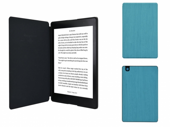 First Class wood-style PU leather cover with a SlimFit Hard Case. Designed for the eReader. SlimFit Case