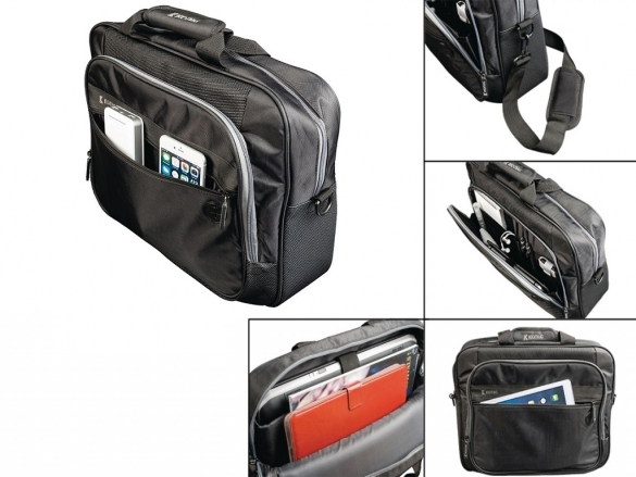 Luxury universal notebook bag, suitable for . With adjustable shoulder strap and headphone pass through Notebook bag XL with headphone pass through