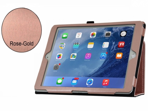 Custom-made case for your . Featuring a practical stand and sleep-/wake mode. Stand Case Rose Gold