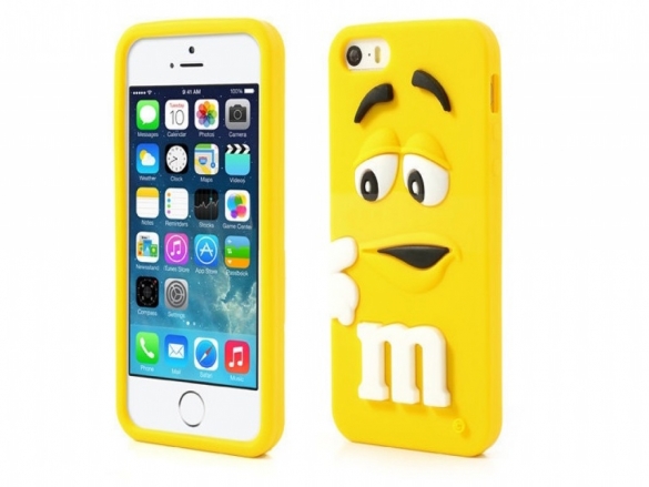 Silicone cover for your Apple . Featuring 3D style M&M character. M&M case yellow