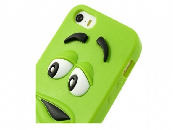 Silicone cover for your Apple . Featuring 3D style M&M character. M&M case green