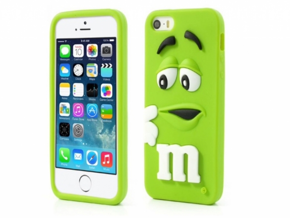 Silicone cover for your Apple . Featuring 3D style M&M character. M&M case green