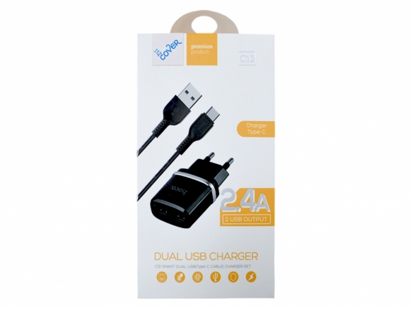 USB charger 2400mA including USB-C cable USB charger 2400mA including USB-C cable