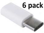 Adapter Female Micro USB naar Male USB-C for 6-Pack