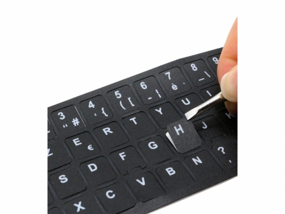 Stickers for your keyboard to turn it into a French keyboard, black French keyboard stickers, black