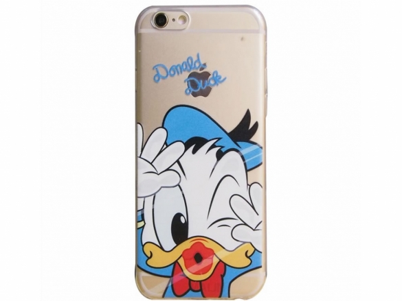 Give your Apple an unique look with this custom-made Donald Duck softcase Softcase Donald Duck iPhone 6/6s/6se