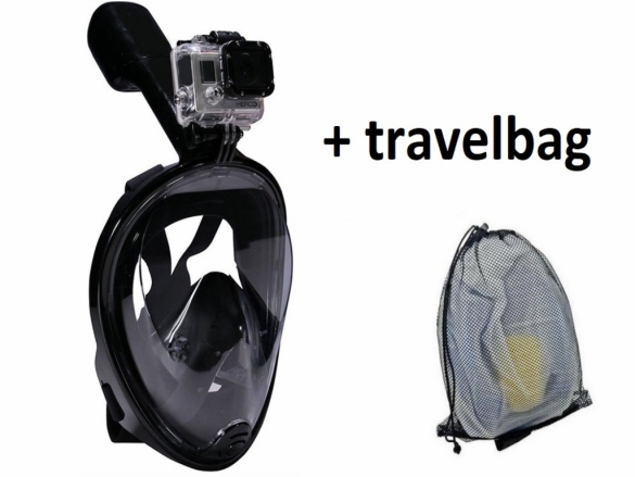 Snorkel masker Full Face S/M geschikt voor GoPro Snorkel masker Full Face S/M