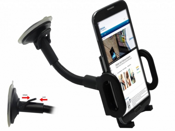 Deze stevige universele autohouder is geschikt voor vele merken en maten telefoons Telefoonhouder voor Universeel Universeel