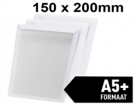 Bordrug enveloppen wit - 150 x 200mm (A5+) 100 stuks , envelop met verstevigde kartonnen rug.