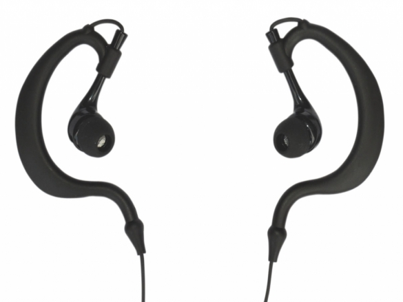 In-ear oordopjes met flexibel oorhaakje voor elke pasvorm In-ear oordopjes met flexibel haakje