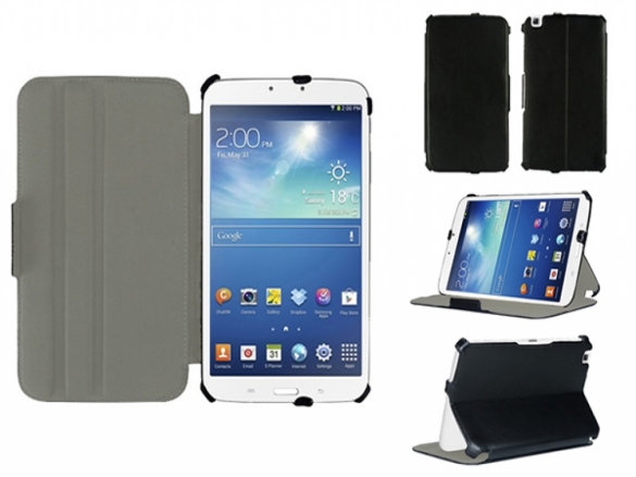 Business slim smart case, custom-made by Azuri for your Samsung Galaxy Tab 3 8.0 Azuri Slim Smart Case for Samsung Galaxy Tab 3 8.0