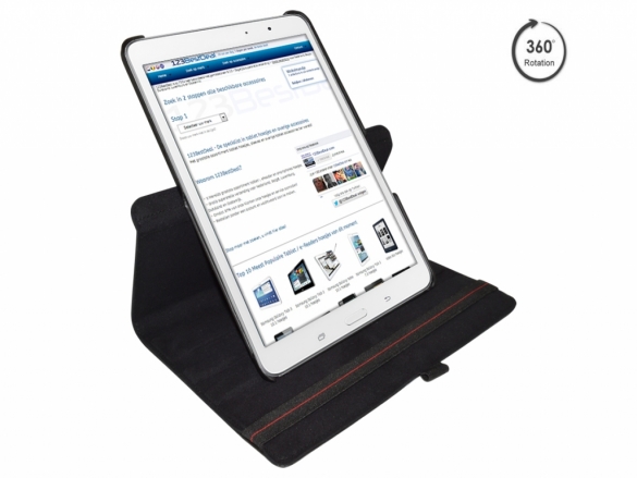 A unique fully rotatable stand so that you can use your tablet in portrait or landscape mode! Custom-made swivel case for the