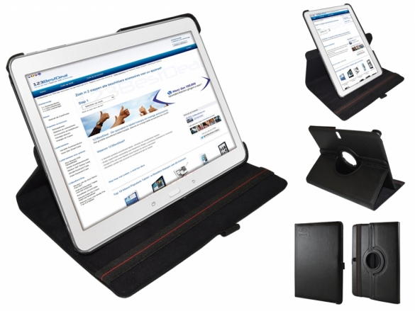 A unique fully rotatable stand so that you can use your tablet in portrait or landscape mode! Custom-made swivel case for the