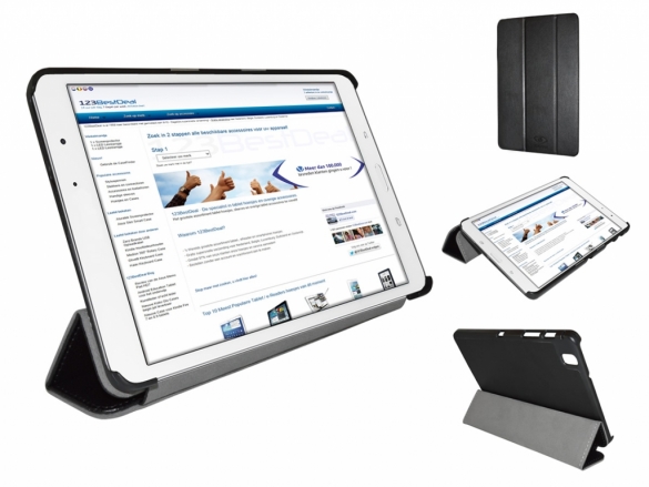 This tri-fold case protects your tablet, by using a plastic hardcase, offering fantastic protection! Tri-fold Case for the