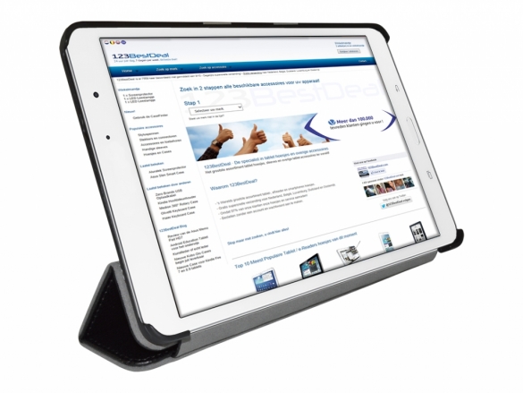 This tri-fold case protects your tablet, by using a plastic hardcase, offering fantastic protection! Tri-fold Case for the