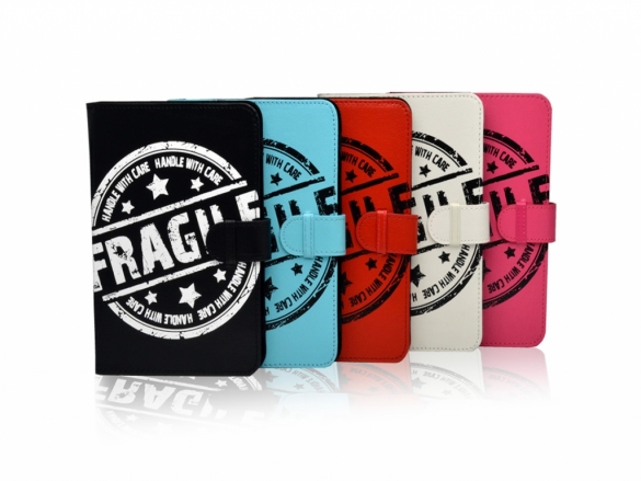 The eye catching Fragile print offers a funky look to the case and is available in many bright colours. Universal 7 inch Case with tough Fragile Print for your