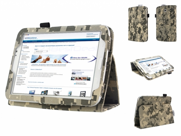Custom-made case with stand for the with rugged digital camouflage print design Stand Case for the with camouflage print