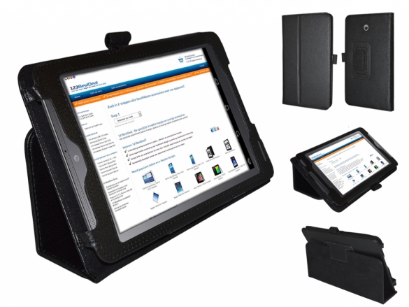 Custom-made Asus Fonepad ME732 book case with cutouts and stand. Book Case for the Asus Fonepad ME732