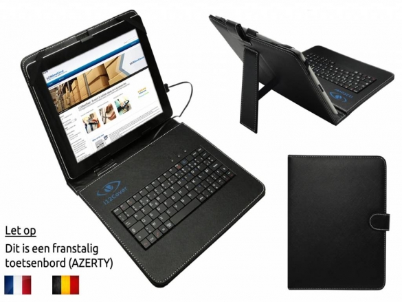 This universal keyboard case with a built-in AZERTY keyboard, is ideal for your Black AZERTY Keyboard Case for the